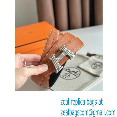 Hermes H Take Off belt buckle  &  Reversible leather strap 32 mm 08 2023